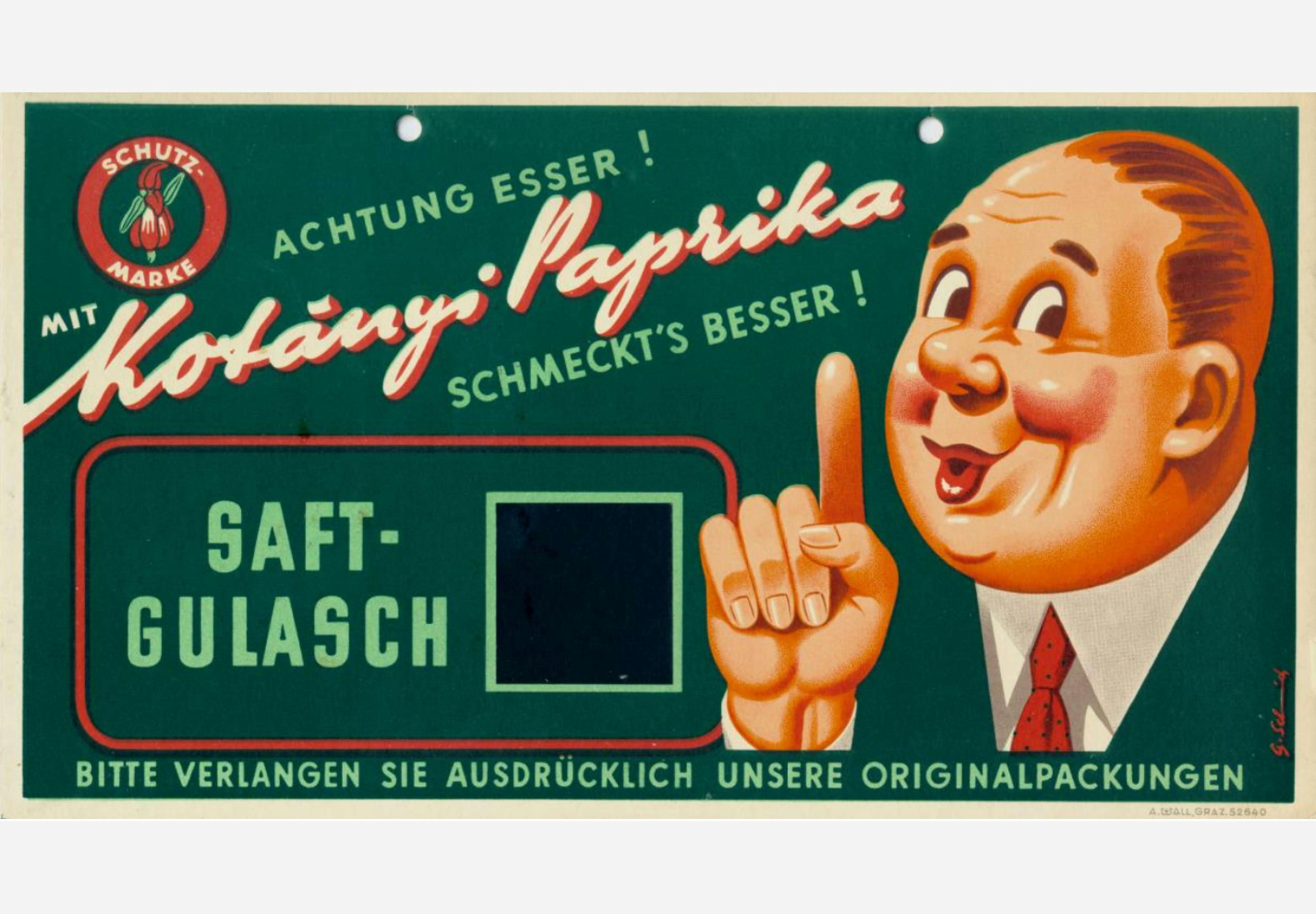 Рекламний знак Kotányi, 1950-ті рр.