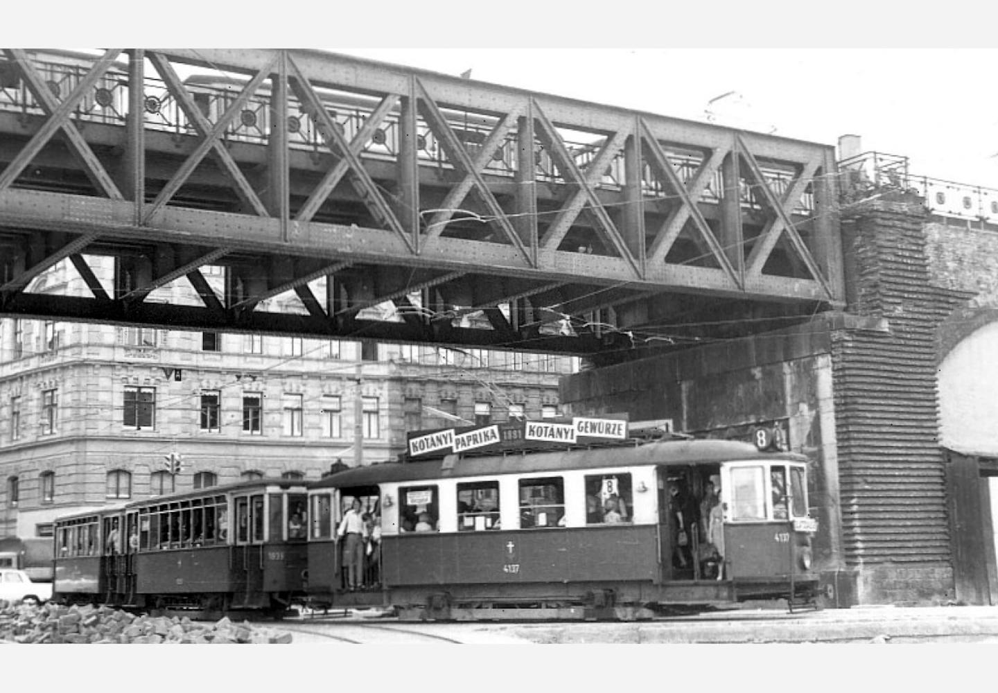 Трамвай у Відні з рекламою Kotányi, 1957 р.