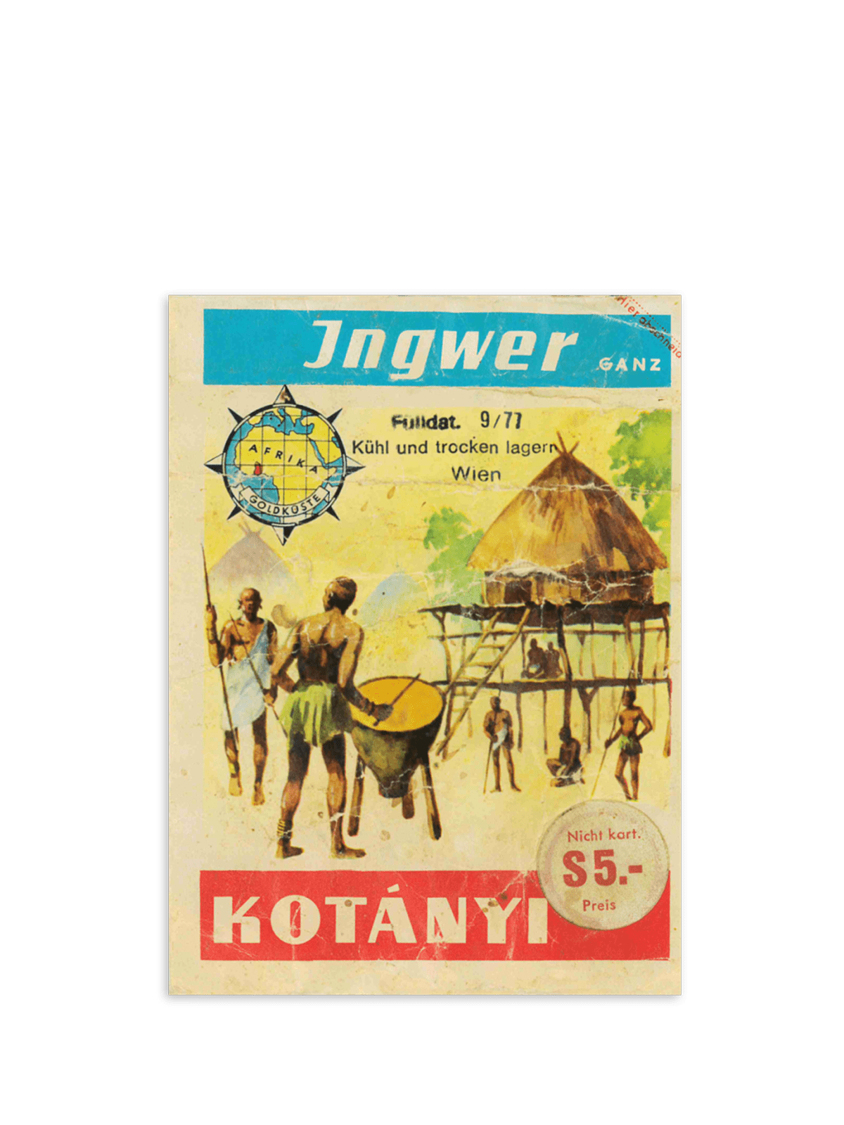 Пакетик імбиру Kotányi, 1970-ті рр.