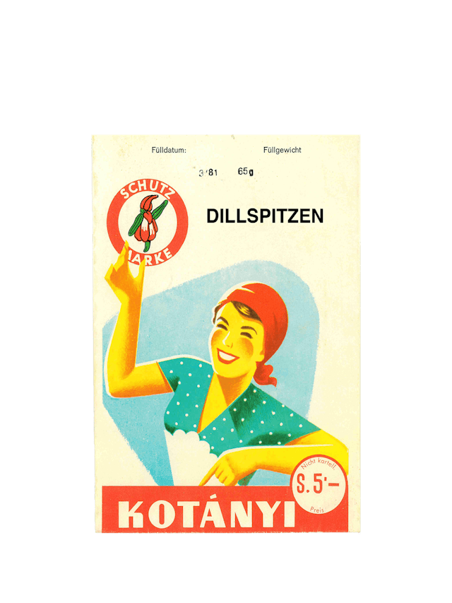 Пакетик мускатного горіха Kotányi, 1950-ті рр.