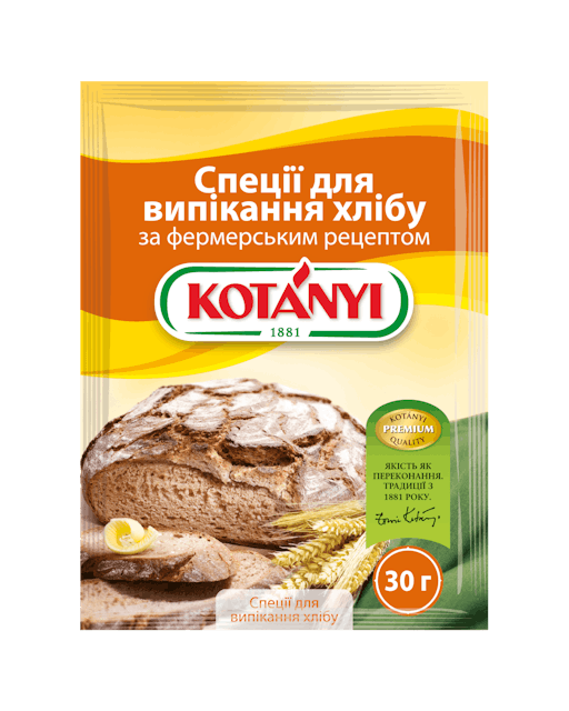 103213 Kotanyi Cпеції для випікання хлібу за фермерським рецептом B2c Pouch Min