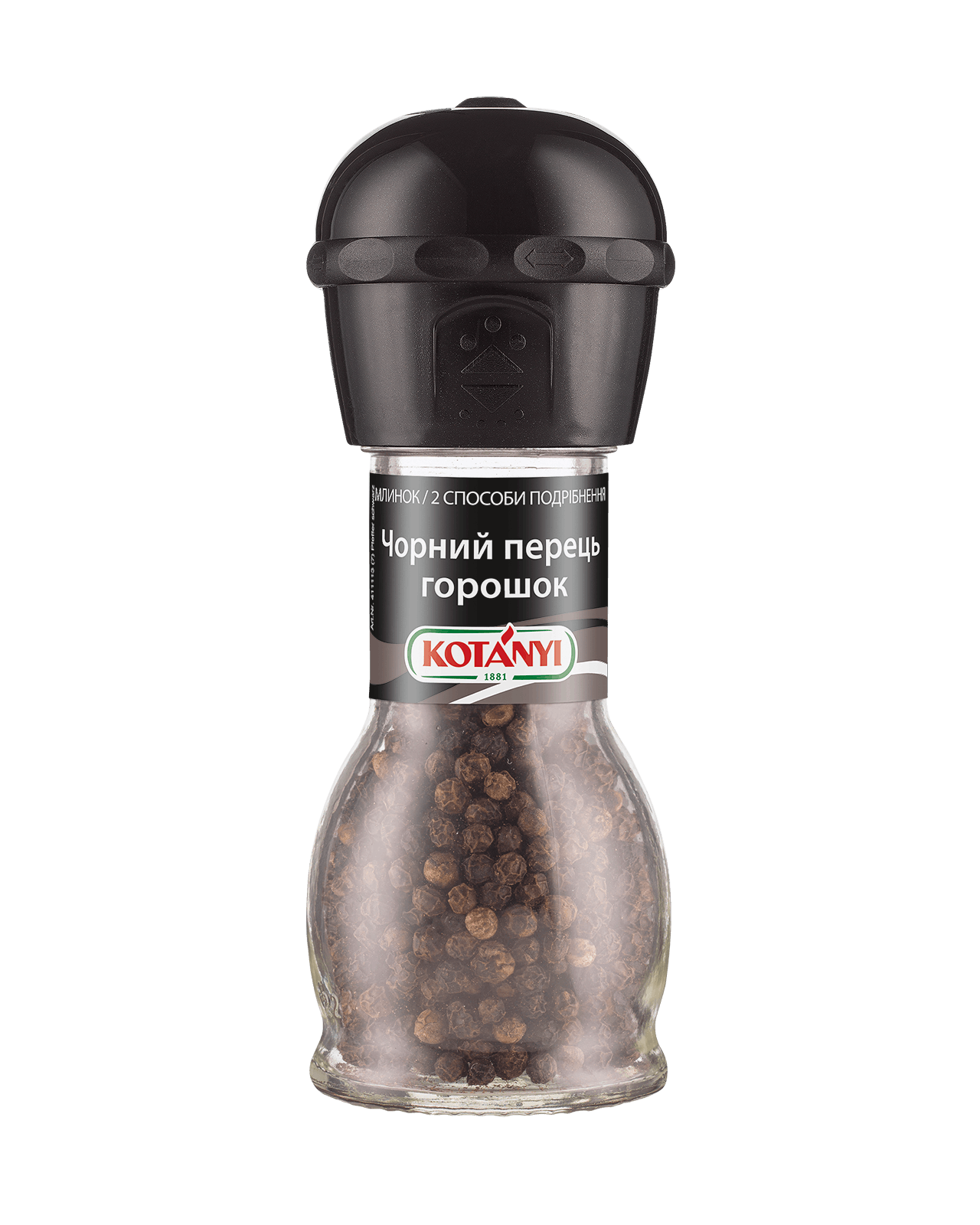 9001414041116 411113 Kotányi Black Pepper Whole Ua Mill Vs