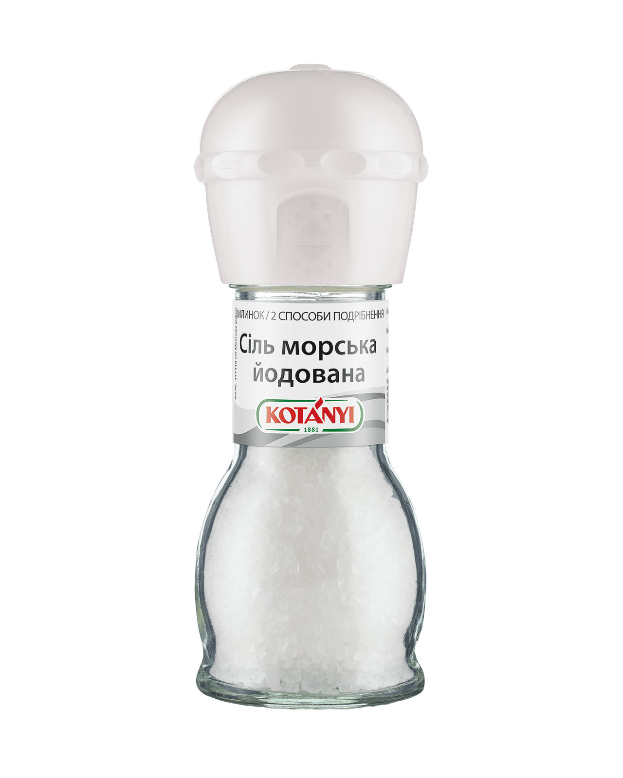 9001414041147 411413 Kotányi Sea Salt Iodized Ua Mill Vs